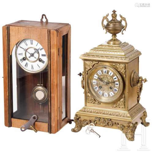 Two pendulum clocks, probably Italian, early 20th century