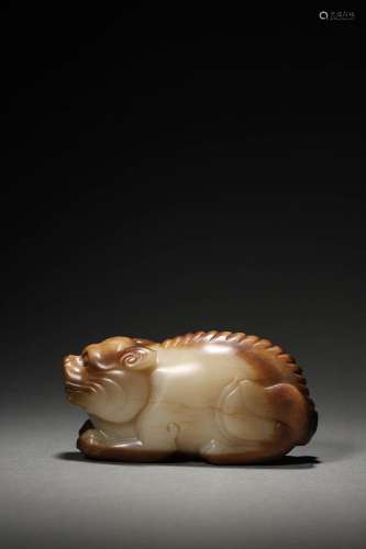 A MING JADE MYTHICAL ANIMAL