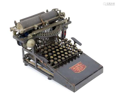 An early typewriter, The Caligraph No.1 manufactured by The ...