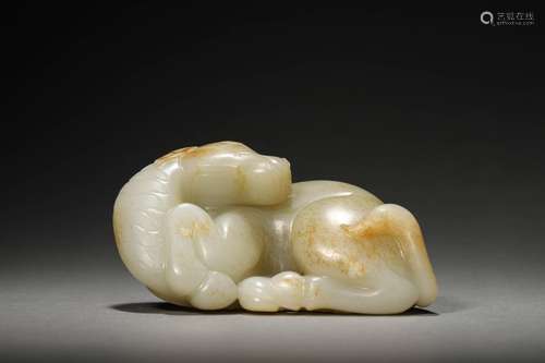 A QING JADE SHEEP