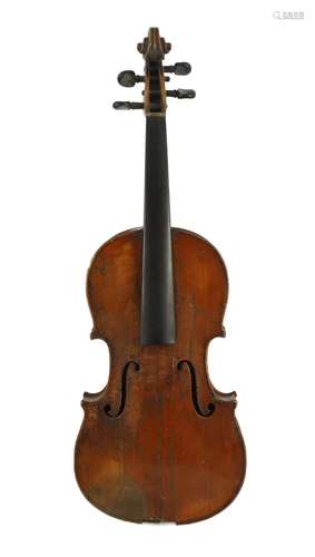 A 19th century French single back violin, length of back 36....