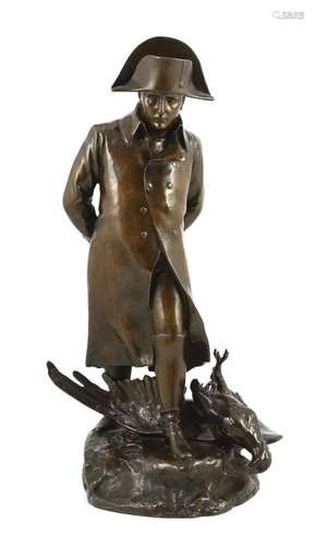 Marius-Jean-Antonin Mercié (French, 1845-1916). A bronze fig...