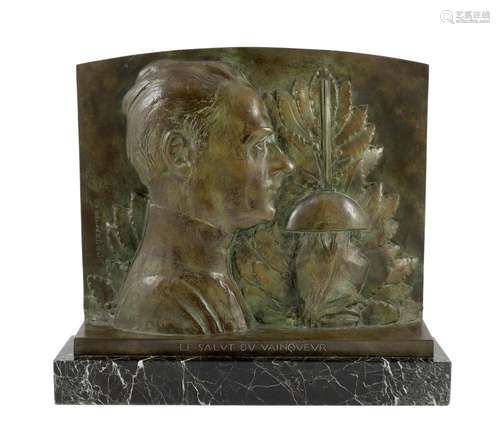 Robert Delandre (French 1879-1961). An Art Deco bronze comme...