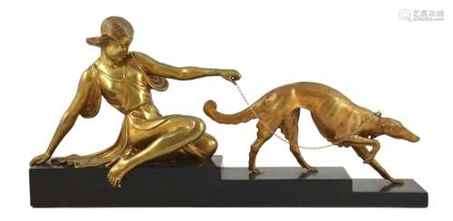 Armand Godard (1824-1887). A French Art Deco bronze group of...