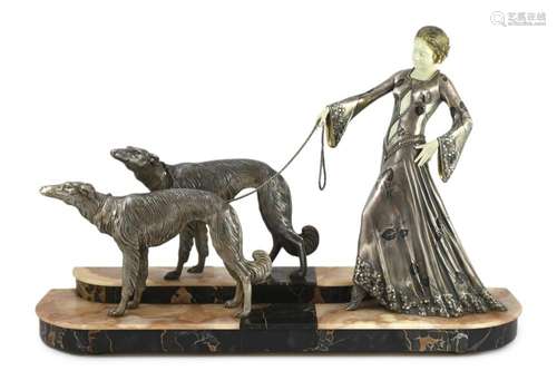 Georges Gori (French, 1894-1944). An Art Deco silvered bronz...