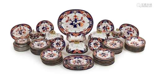 An extensive Chamberlains Worcester Imari pattern dinner ser...