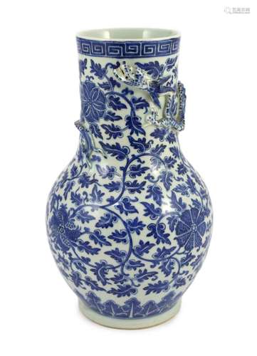 A Chinese blue and white ‘lotus’ vase, first half 19th centu...