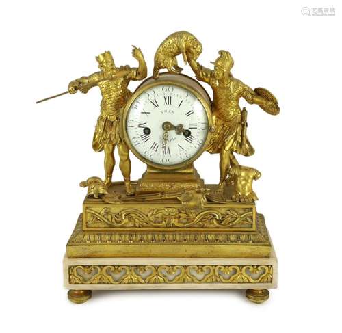 Viger à Paris. A Louis XVI ormolu mantel clock, 28.5cm wide,...