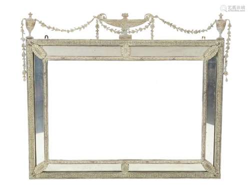 A 19th century style giltwood wall mirror, width 146cm, heig...