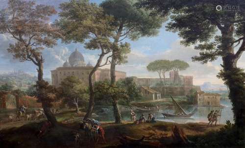 Manner of Claude Lorrain (1600-1682), A river landscape near...