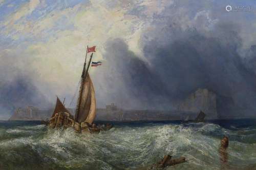 Circle of Clarkson Stanfield (British, 1793-1869), Fishing b...