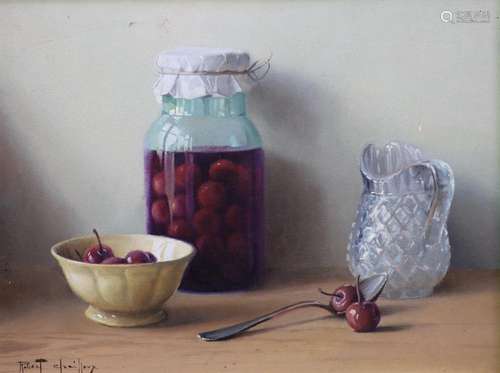 Robert Chailloux (French, 1913-2006), Still life of cherries...