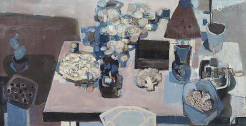 Anthony Whishaw RA (English, 1930-), 'Blue still life...