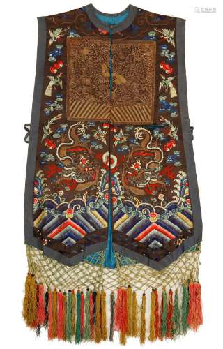 AN EMBROIDERY TASSELLED CAPE