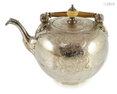 The Battle of Leipzig, 1813. A George I silver kettle with p...