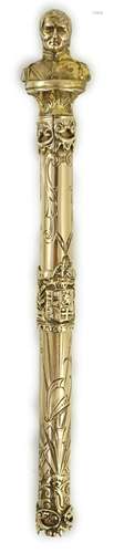 A Victorian chased 15ct gold telescopic pencil made by Samps...