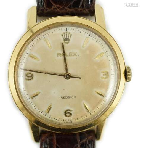 A gentleman's early 1950's Rolex manual wind wrist w...