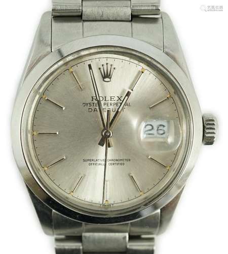 A gentleman's mid 1980's stainless steel Rolex Oyste...