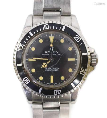 A gentleman's early 1970's stainless steel Rolex Oys...