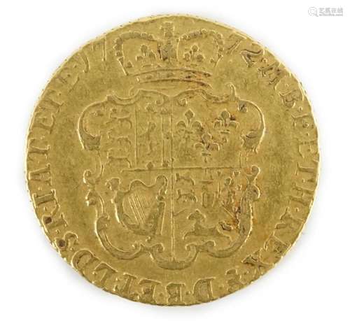 A George III gold guinea 1772, NVF