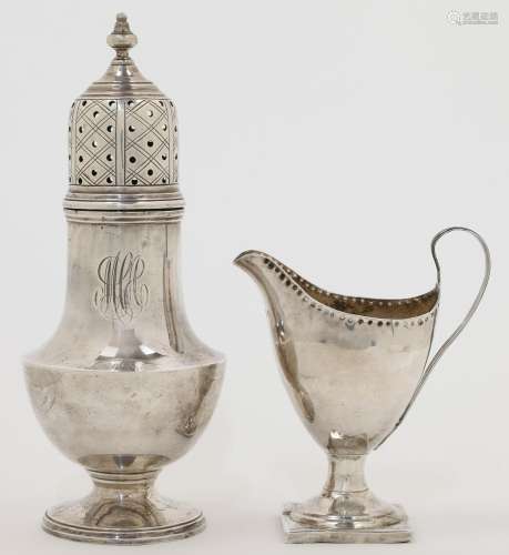 A George III silver milk jug, London, 1798, maker mark rubbe...