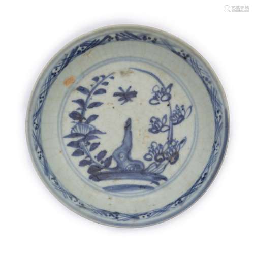 A Chinese blue and white dish, Ming dynasty, 16th/17th centu...