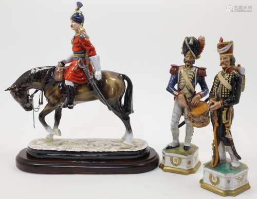 A Michael Sutty porcelain equestrian figure of an Officer of...