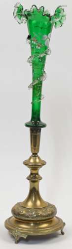 A WMF epergne, late 19th century, the trumpet shaped glass v...