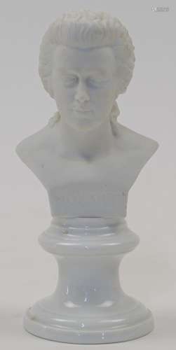 A bisque bust of Wolfgang Amadeus Mozart by Kriegel & Ci...