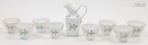 A group of eight porcelain tea bowls, c.1810-15, each with r...