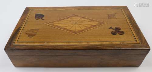A George III inlaid mahogany domed rectangular box, of typic...