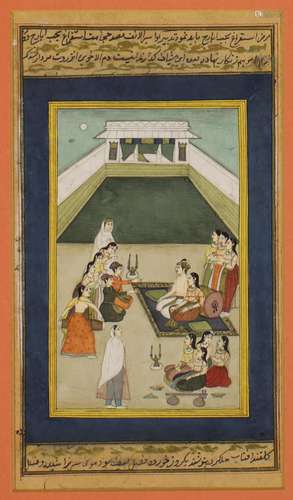 Two Indian miniatures, 20th century, both opaque pigments on...