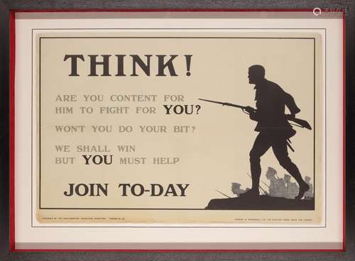 Three wartime posters, 20th century, to include: a First Wor...