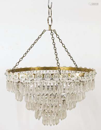 Two ceiling lights and a pair of twin light wall appliques, ...