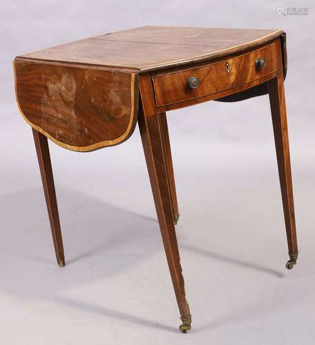 A George III mahogany pembroke table, last quarter 18th cent...