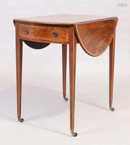 A George III mahogany Pembroke table, last quarter 18th cent...