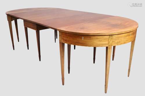 A George III mahogany D-end dining table, last quarter 18th ...