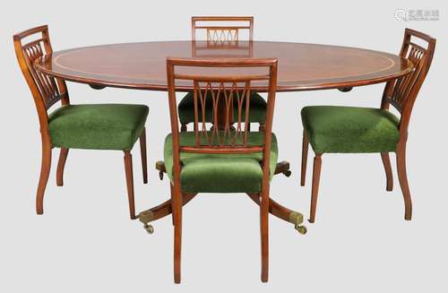 An English mahogany breakfast table, George III style, 20th ...