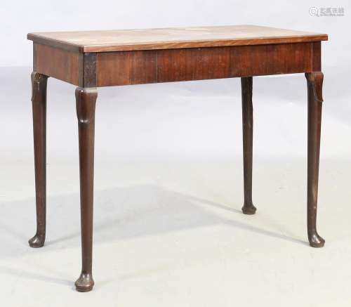 A George III mahogany side table, last quarter 18th century,...