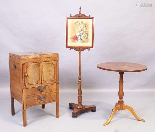 A George III mahogany bedside commode, last quarter 18th cen...