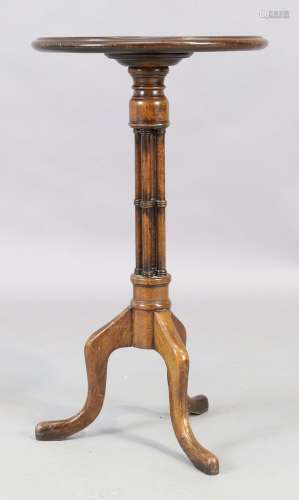 A George III style mahogany tripod table, 20th century, the ...
