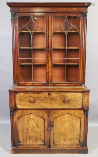 A William IV mahogany secrectaire bookcase, second quarter 1...