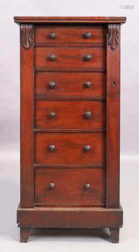 A Victorian mahogany Wellington chest, third quarter 19th ce...