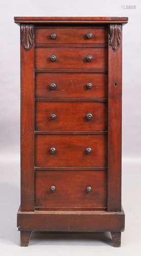 A Victorian mahogany Wellington chest, third quarter 19th ce...