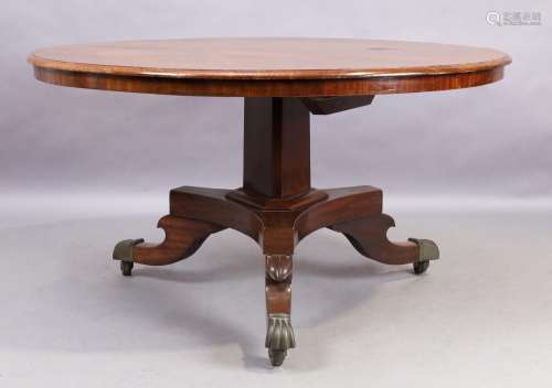 An early Victorian mahogany breakfast table, second quarter ...
