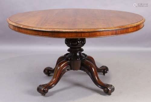 An early Victorian rosewood breakfast table, second quarter ...