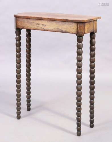 An English rosewood console table, 19th century and later, t...