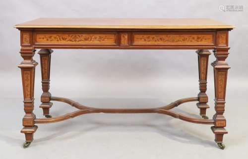 An Edwardian inlaid mahogany serving table, first quarter 20...