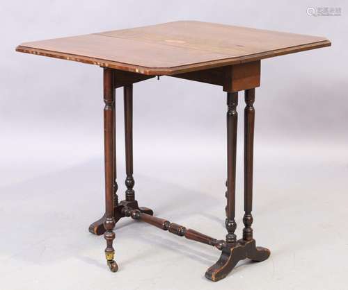 An Edwardian Sheraton revival inlaid mahogany Sutherland tab...