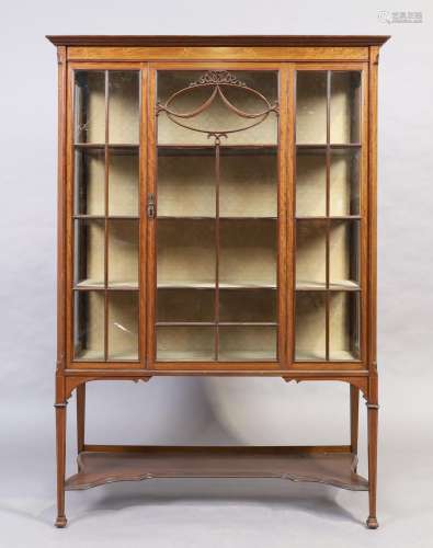 An Edwardian inlaid mahogany display cabinet, first quarter ...